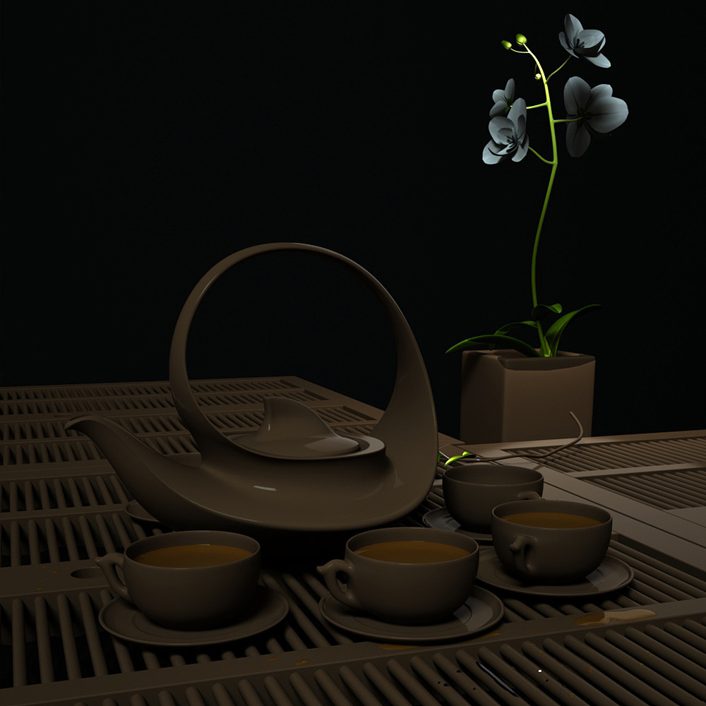 c4dioc渲染i古风茶壶