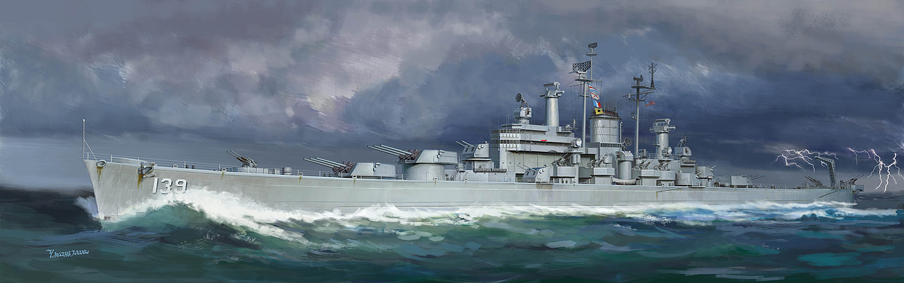 为也火模型公司画的战舰封绘|插画|商业插画|蒙古公海海军司令_原创作