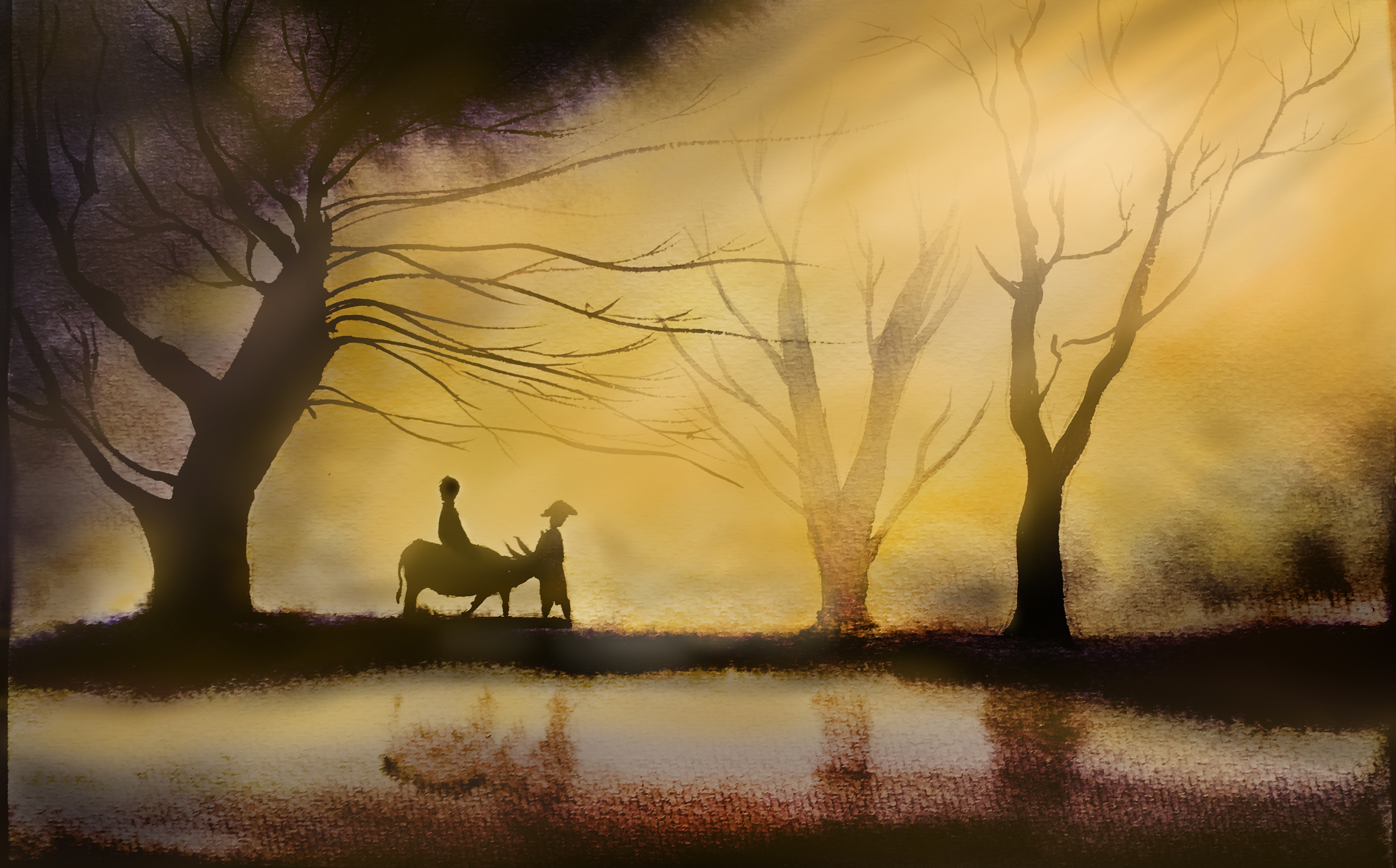 印度水彩--光与影,诗与歌_小耳朵初心-站酷zcool