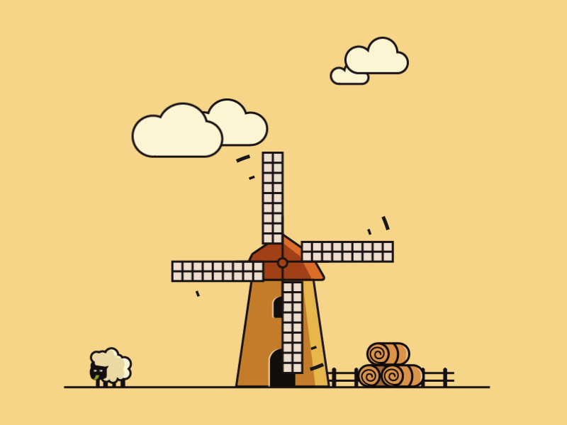 风车屋转转转（图ZMTgzNDQ1NjM2） - 动效设计 - 站酷设计师笑笑跳原创素材 - 站酷ZCOOL