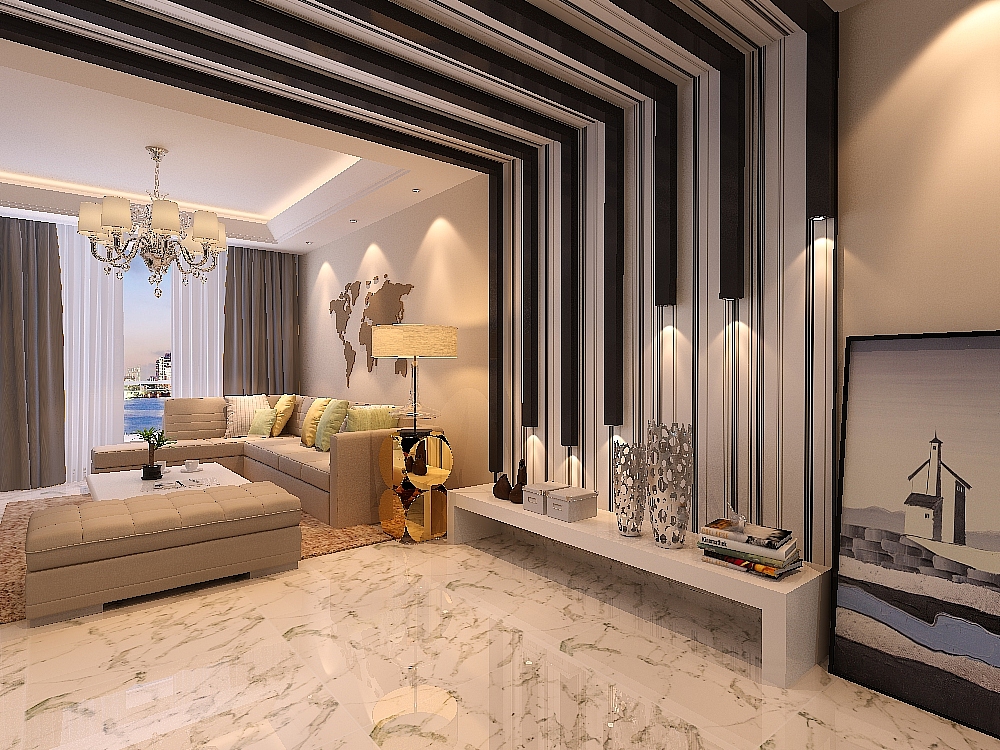 【柠檬郡】-138㎡三室两厅-现代简约