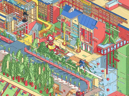地图插画