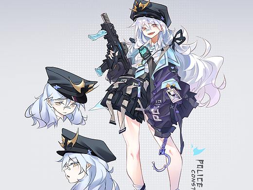 警員（個人主頁-ZNDI0MzQ1OTY=） - 游戲原畫 - 站酷設(shè)計師火輪飛上原創(chuàng)素材 - 站酷ZCOOL