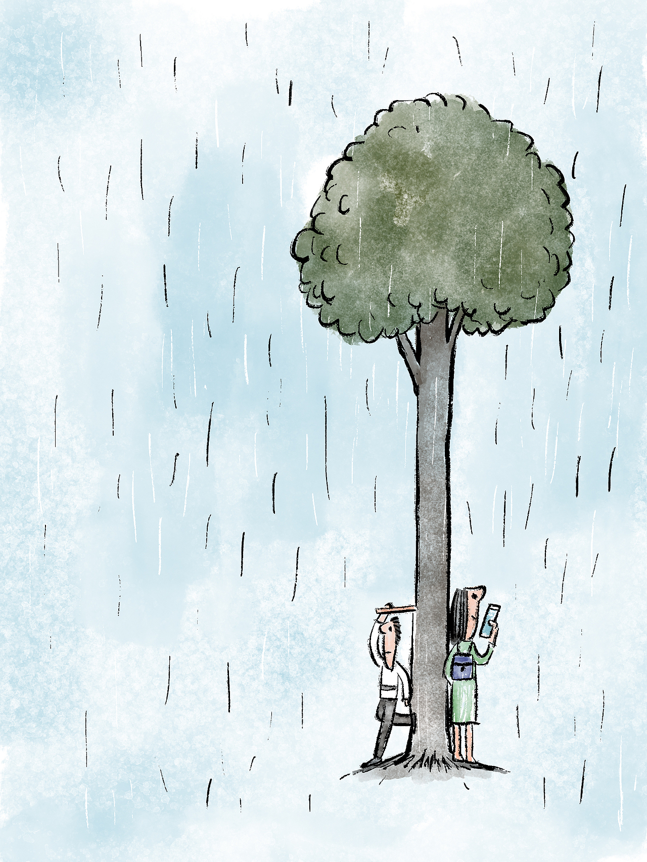 下雨了有的人等雨伞 有的人等雨停 br> br> br>