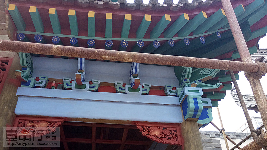 北京宋庄古建彩绘（图ZMTUyNjQwMDQw） - 绘画 - 站酷设计师壹品行墙绘壁画原创素材 - 站酷ZCOOL