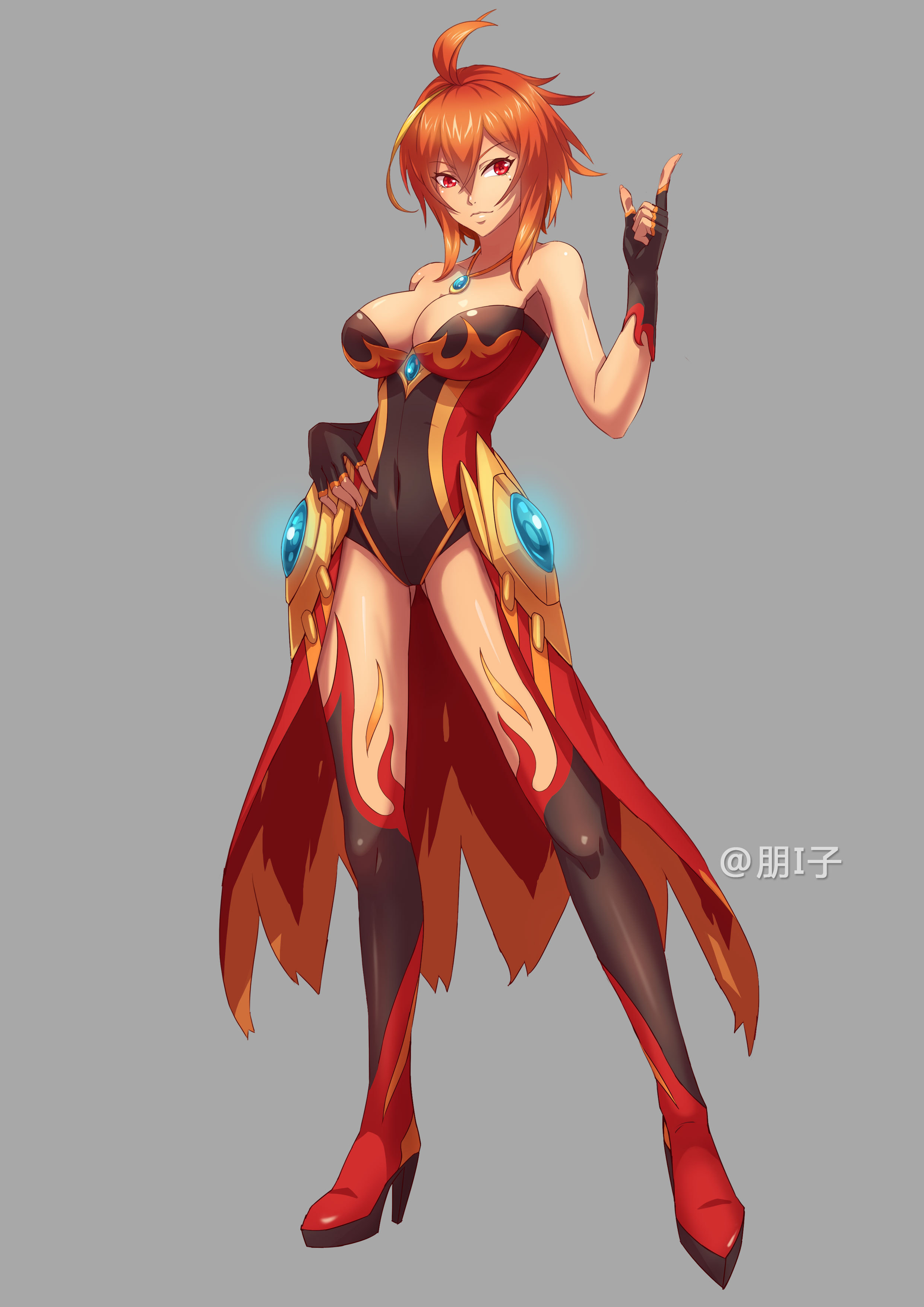 日系机战二次元美少女立绘|插画|游戏原画|朋i子 - 原创作品 - 站酷