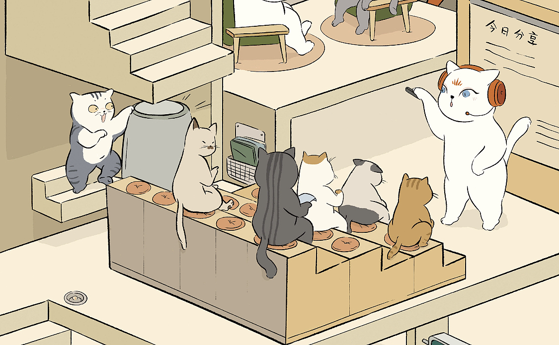 厦门寻猫游戏条幔插画（图ZMTg5NzgwNjAw） - 商业插画 - 站酷设计师插画师麦子原创素材 - 站酷ZCOOL