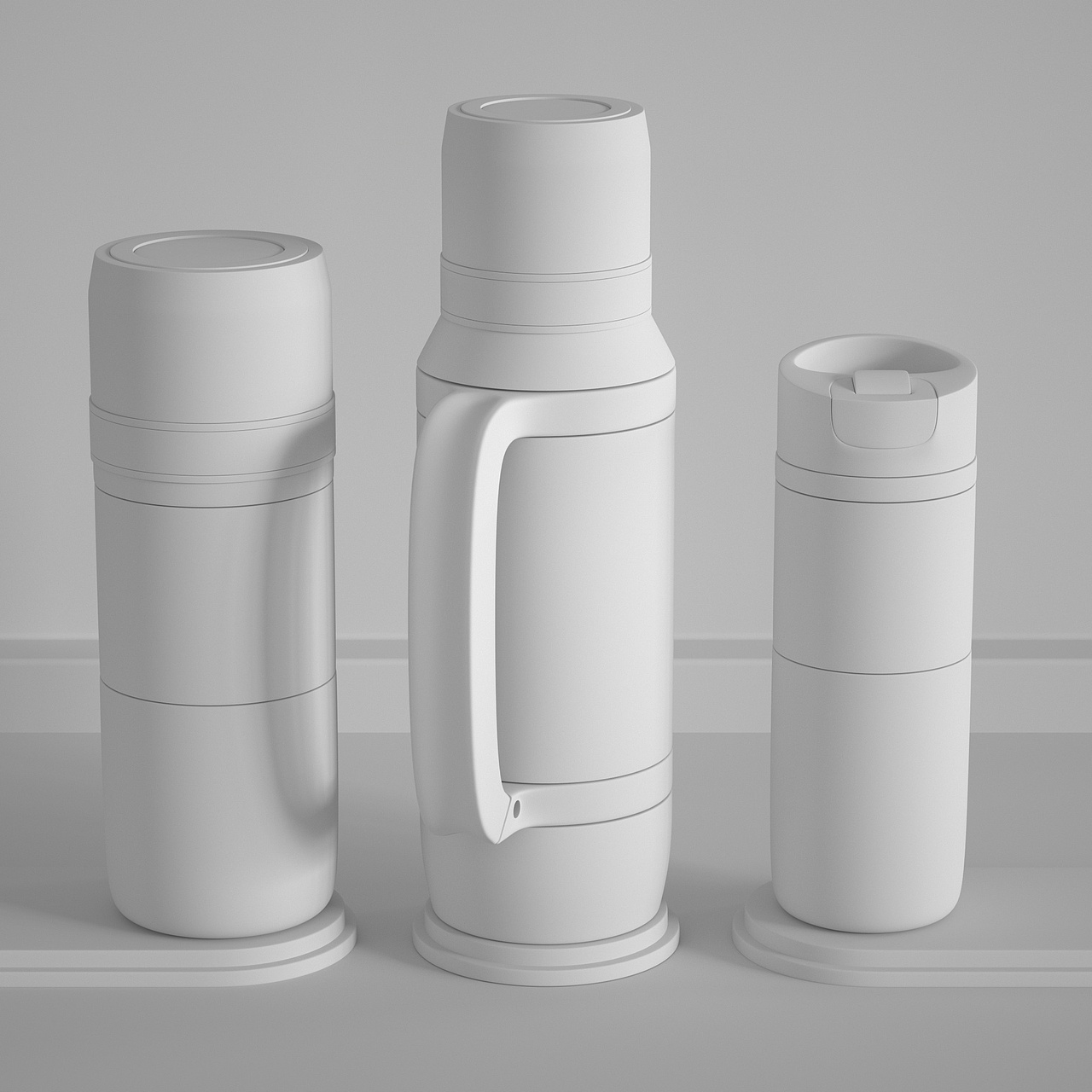 保温杯C4D建模渲染