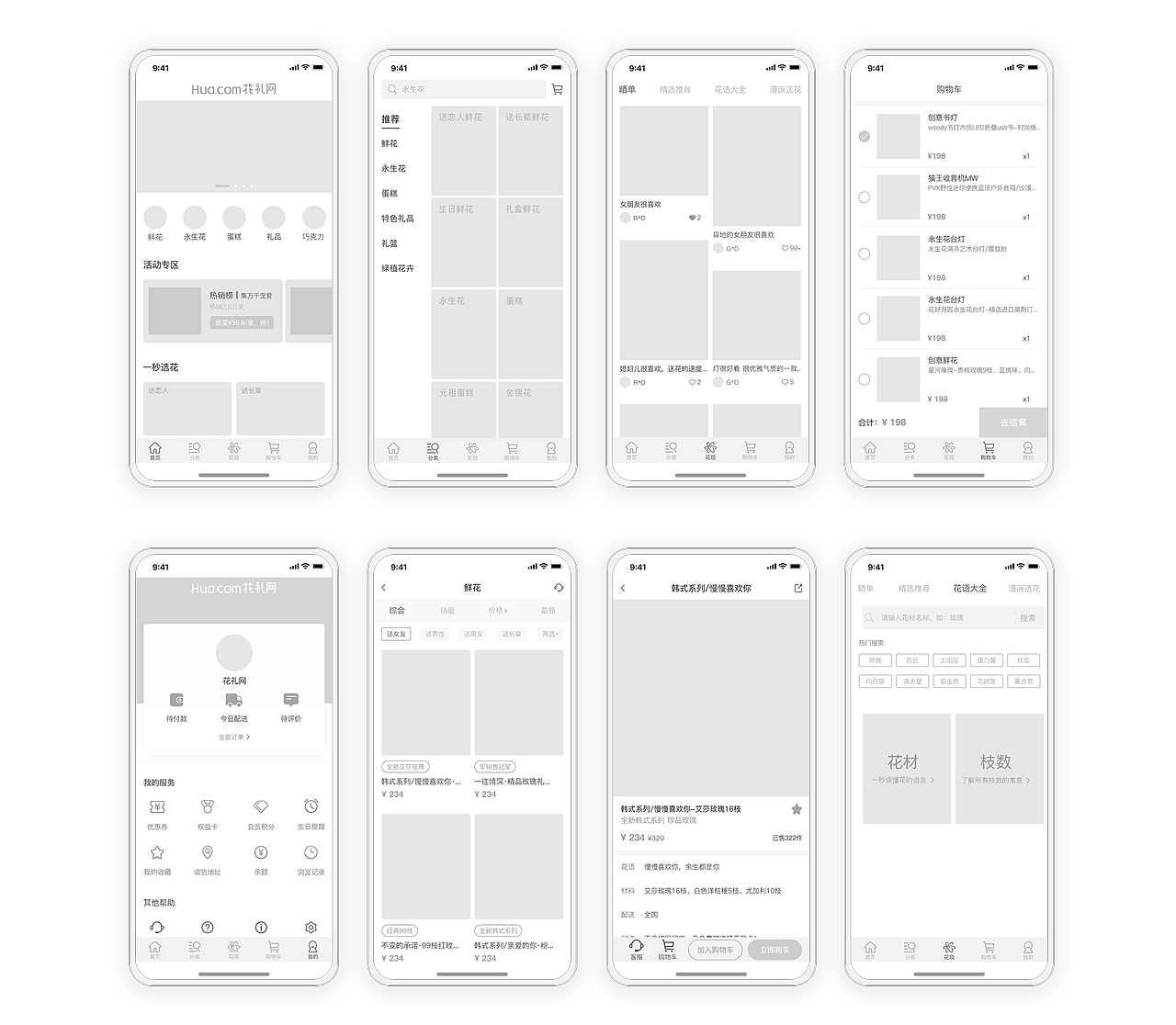 花礼网APP（图ZMjI2MjkwMDA4） - APP界面 - 站酷设计师肖禾原创素材 - 站酷ZCOOL