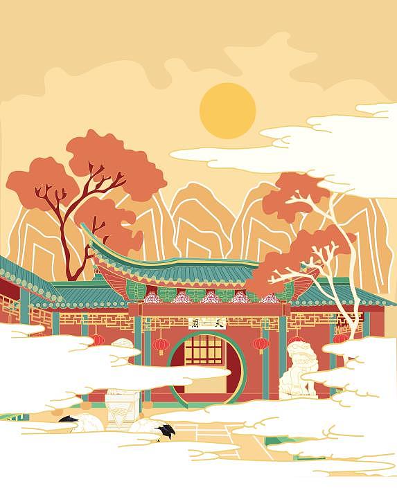 天一阁系列主题插画
