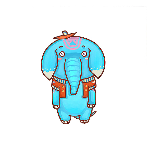 新的一套动物形象设定版权卖断出售,有意请联系.(附侧视图,坐,站两姿势)