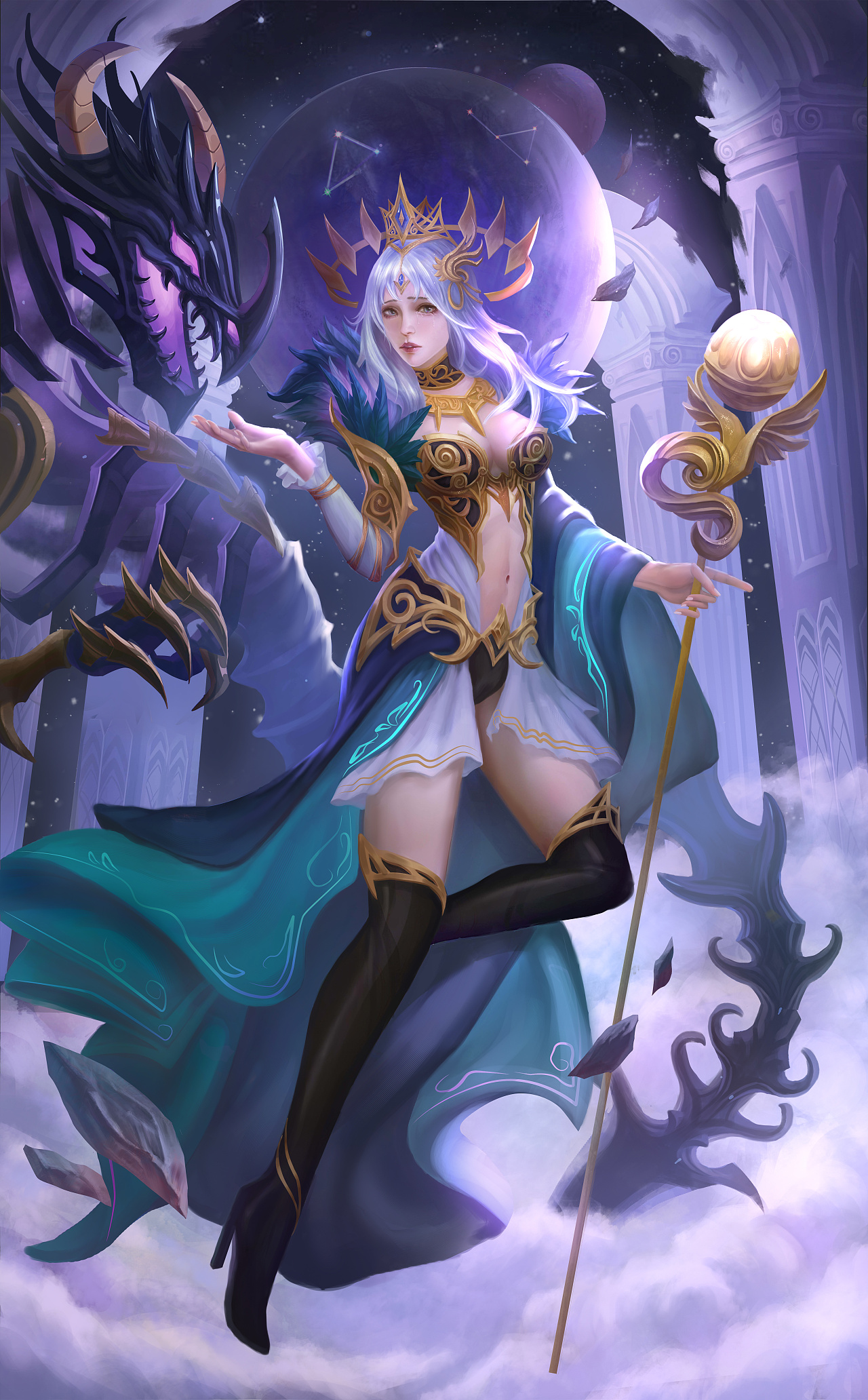 女法师 |插画|游戏原画|葬爱星少 - 原创作品 - 站酷 (zcool)