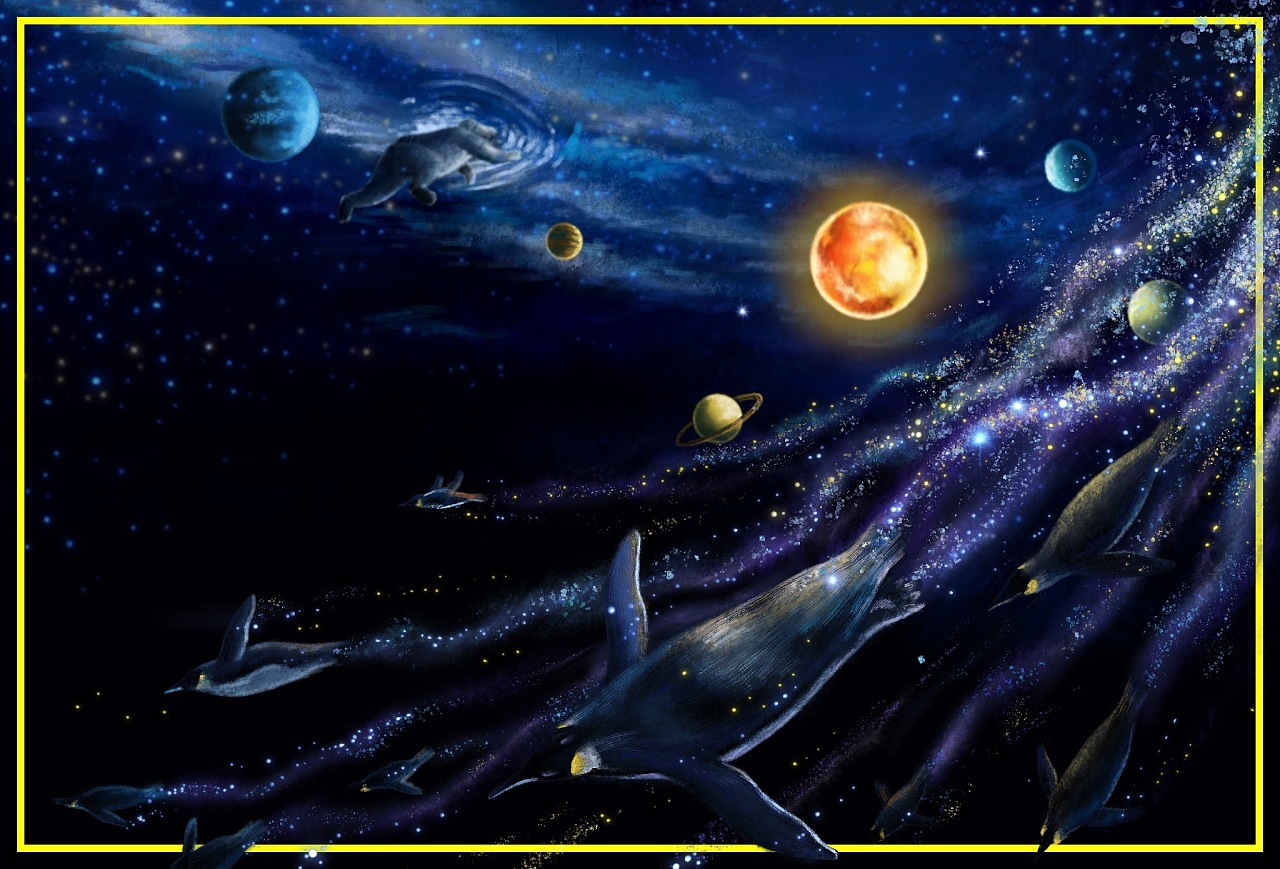 ipad插画练习·星际海洋馆