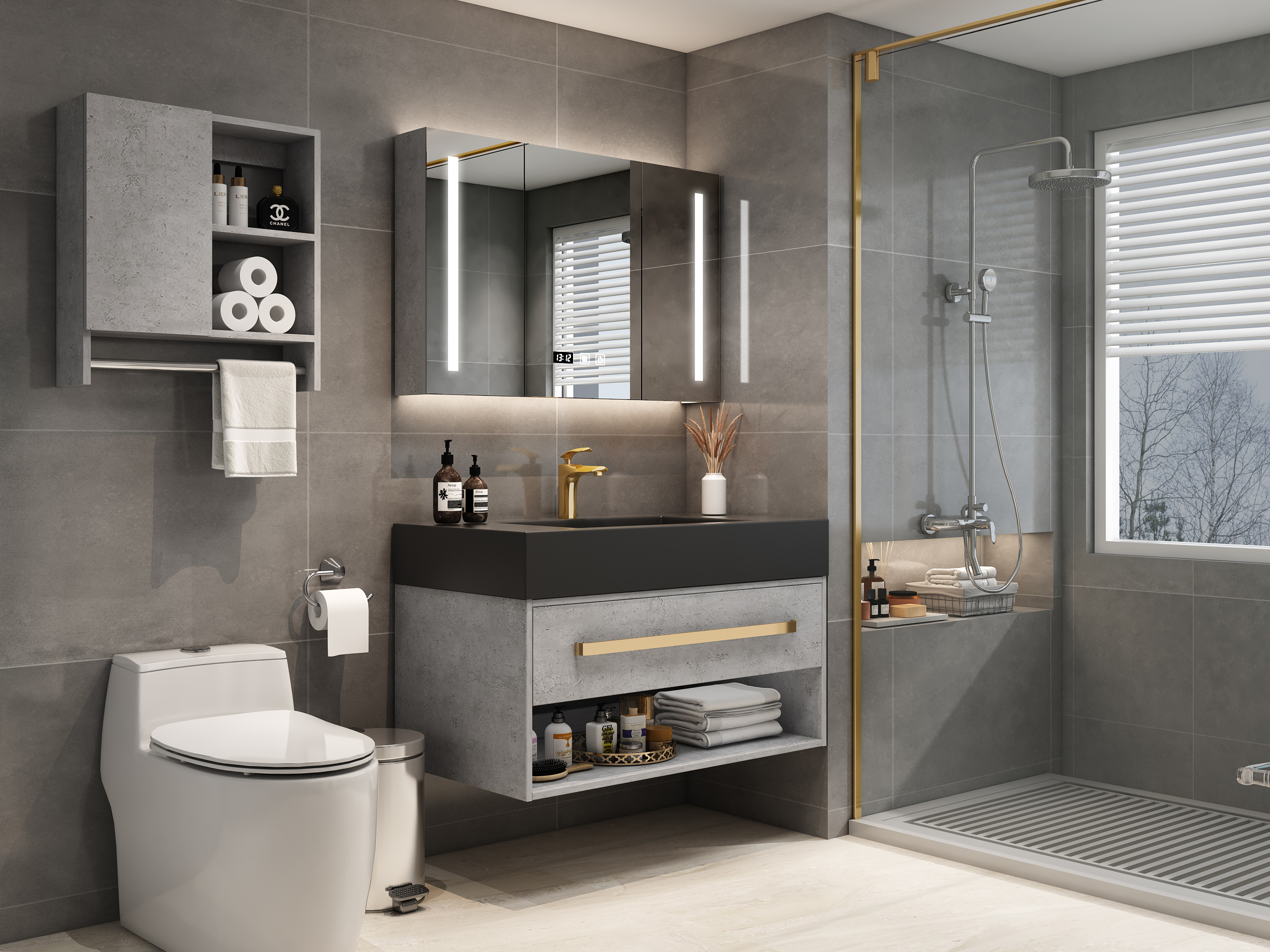 同一浴室空间 21种不同设计风格(2) - 设计之家