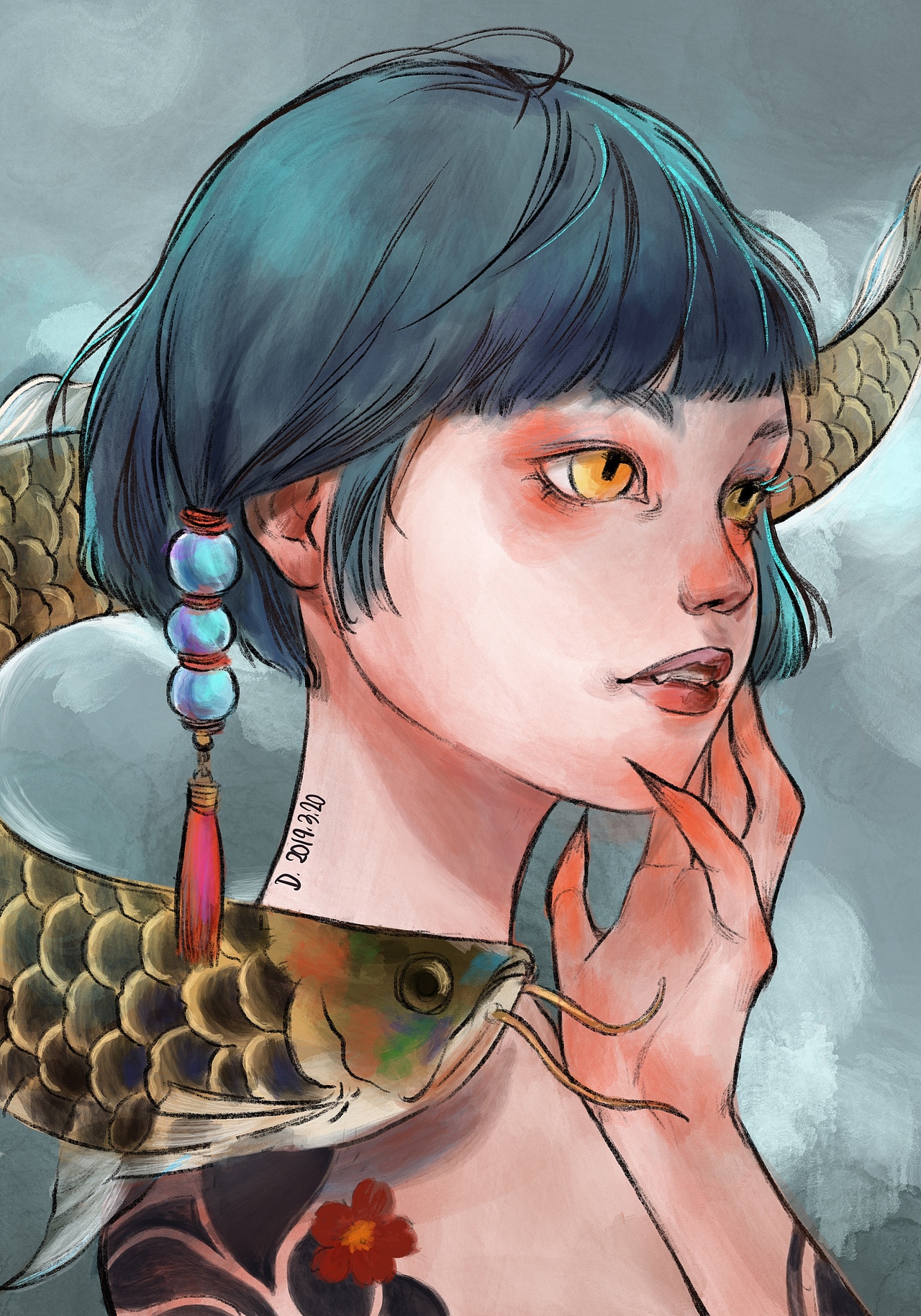 有妖气（图ZMTUwNDk3NDky） - 新锐潮流插画 - 站酷设计师木须柚子原创素材 - 站酷ZCOOL