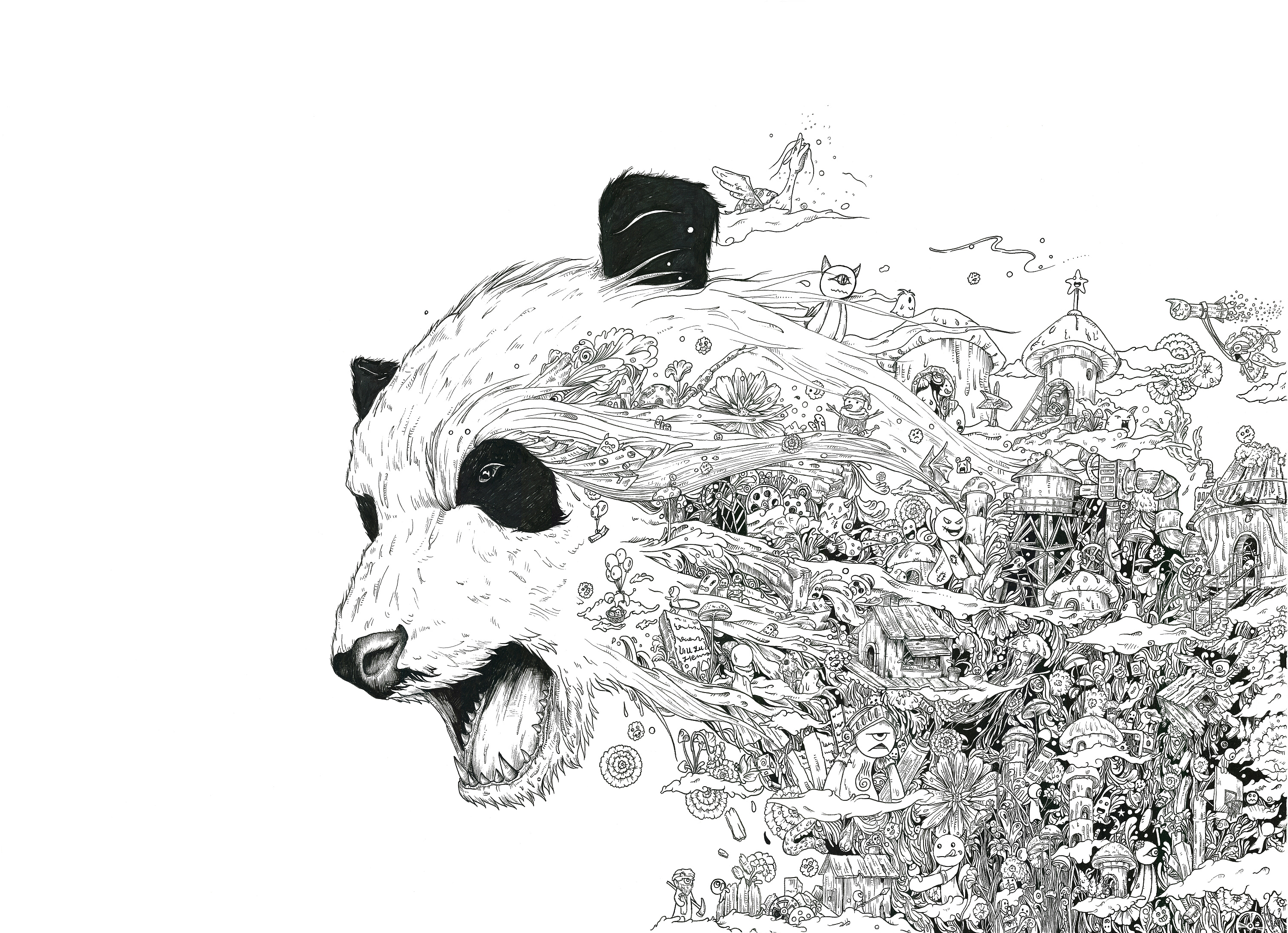 熊猫运动主题插画_黎小样-站酷ZCOOL