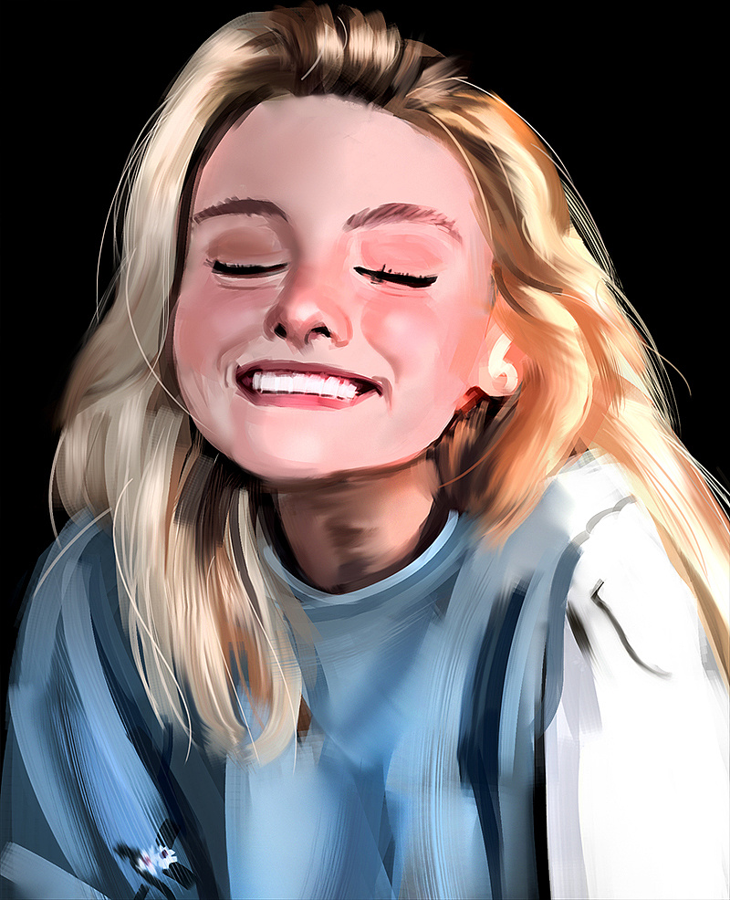 爱笑的女孩|插画|创作习作|风薫 - 原创作品 - 站酷 (zcool)