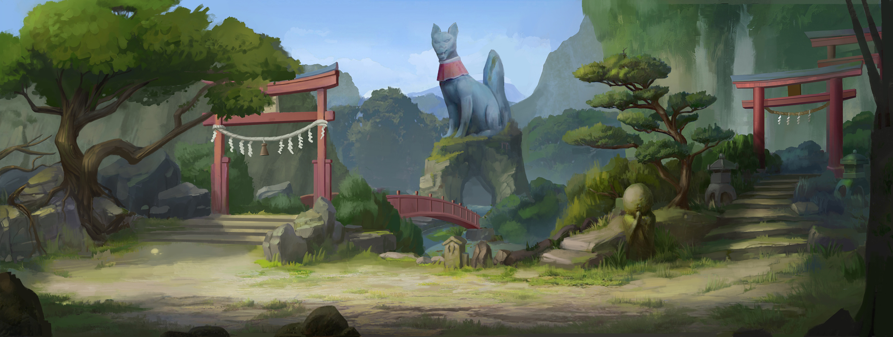 写实横版场景|插画|游戏原画|爱做梦的孩子_原创作品-站酷zcool