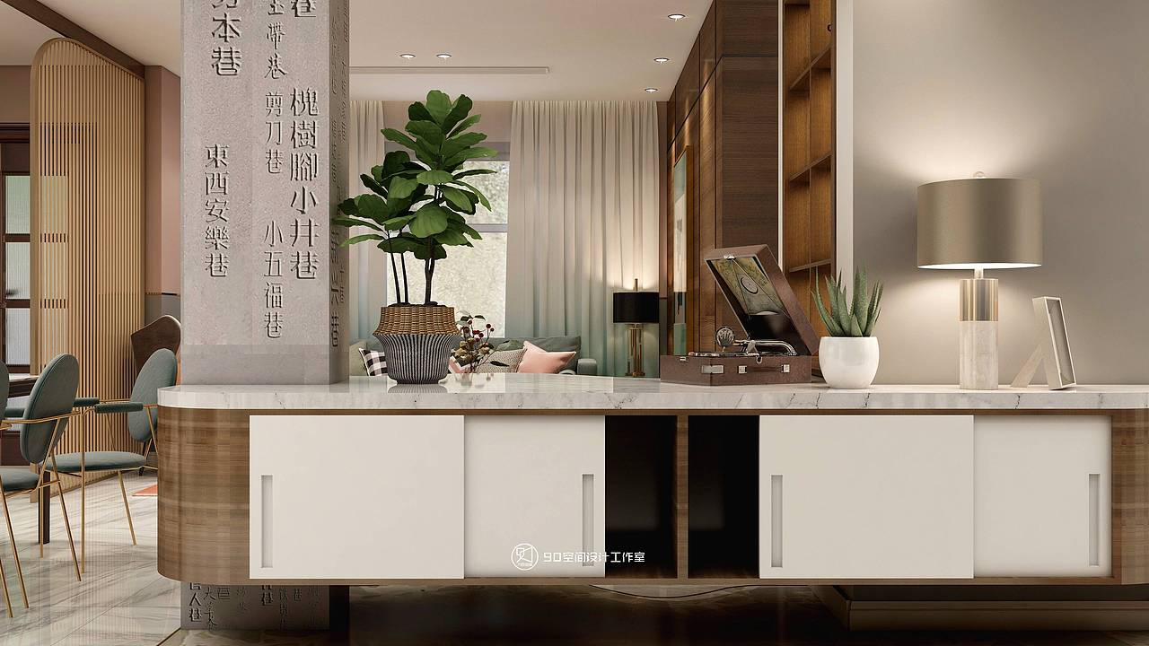 90空间设计《红尘客栈》300平方现代轻奢风格民宿（图ZMjU4Mzc2MTY0） - 酒店餐饮设计 - 站酷设计师设计师赵响原创素材 - 站酷ZCOOL