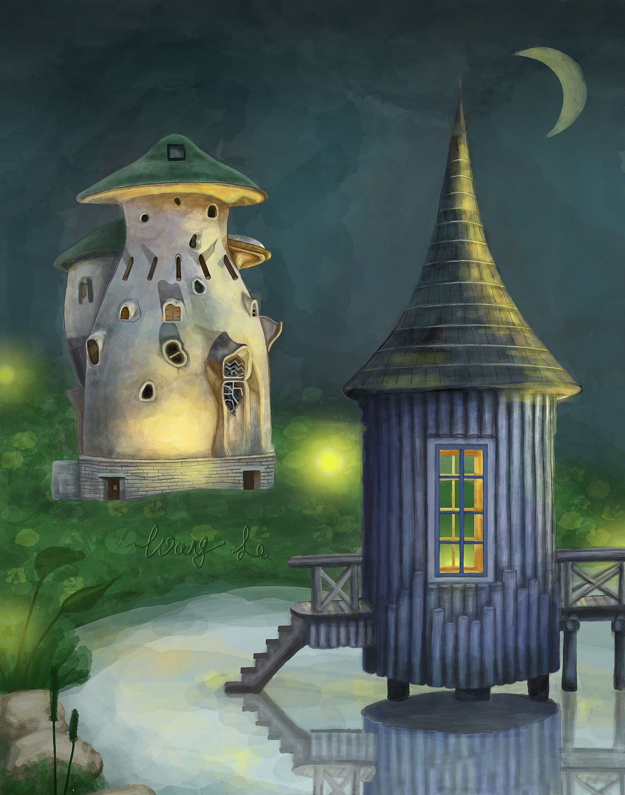 举报收藏分享原创作品插画艺术插画风景小屋风格建筑合集多面的灵魂多