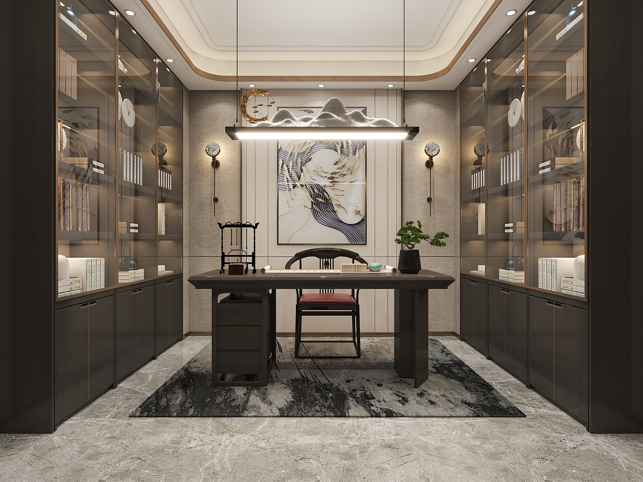 新中式风格（图ZMjM4MzM1NzA0） - 家装设计 - 站酷设计师择木新晨效果图原创素材 - 站酷ZCOOL