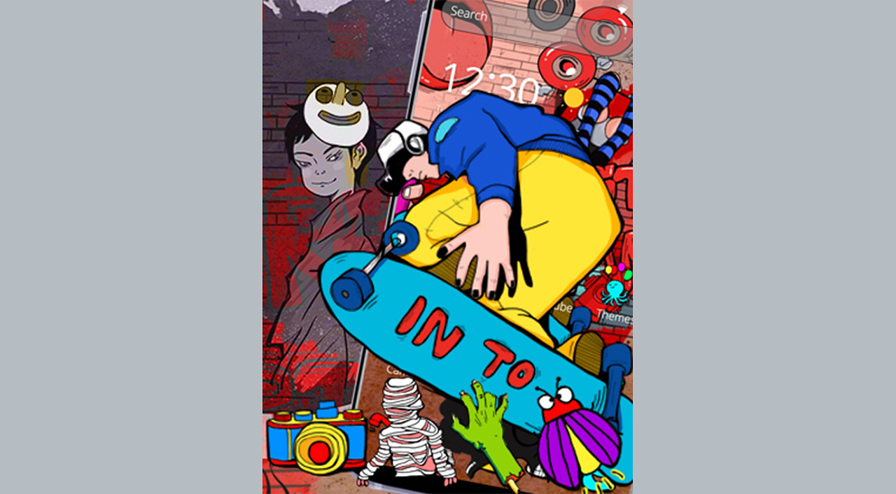 街头涂鸦风手机主题