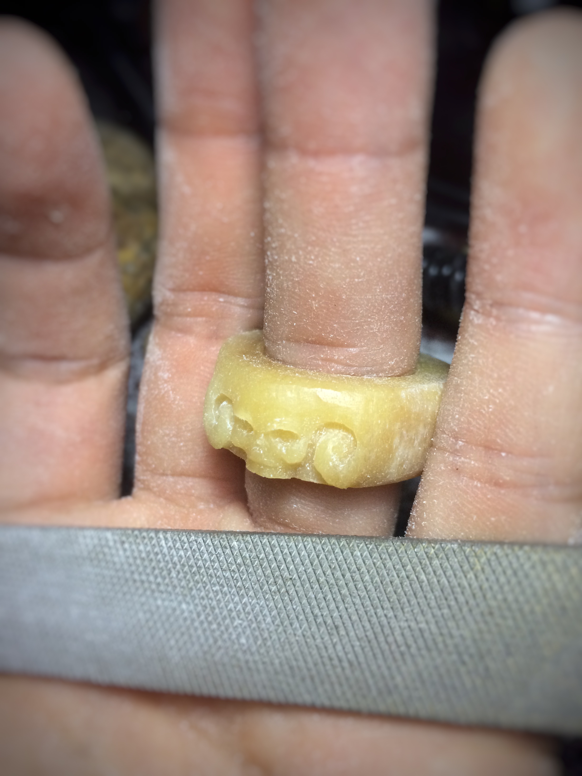 手作-《恶魔戒指》马骨戒指骨制品雕刻作品