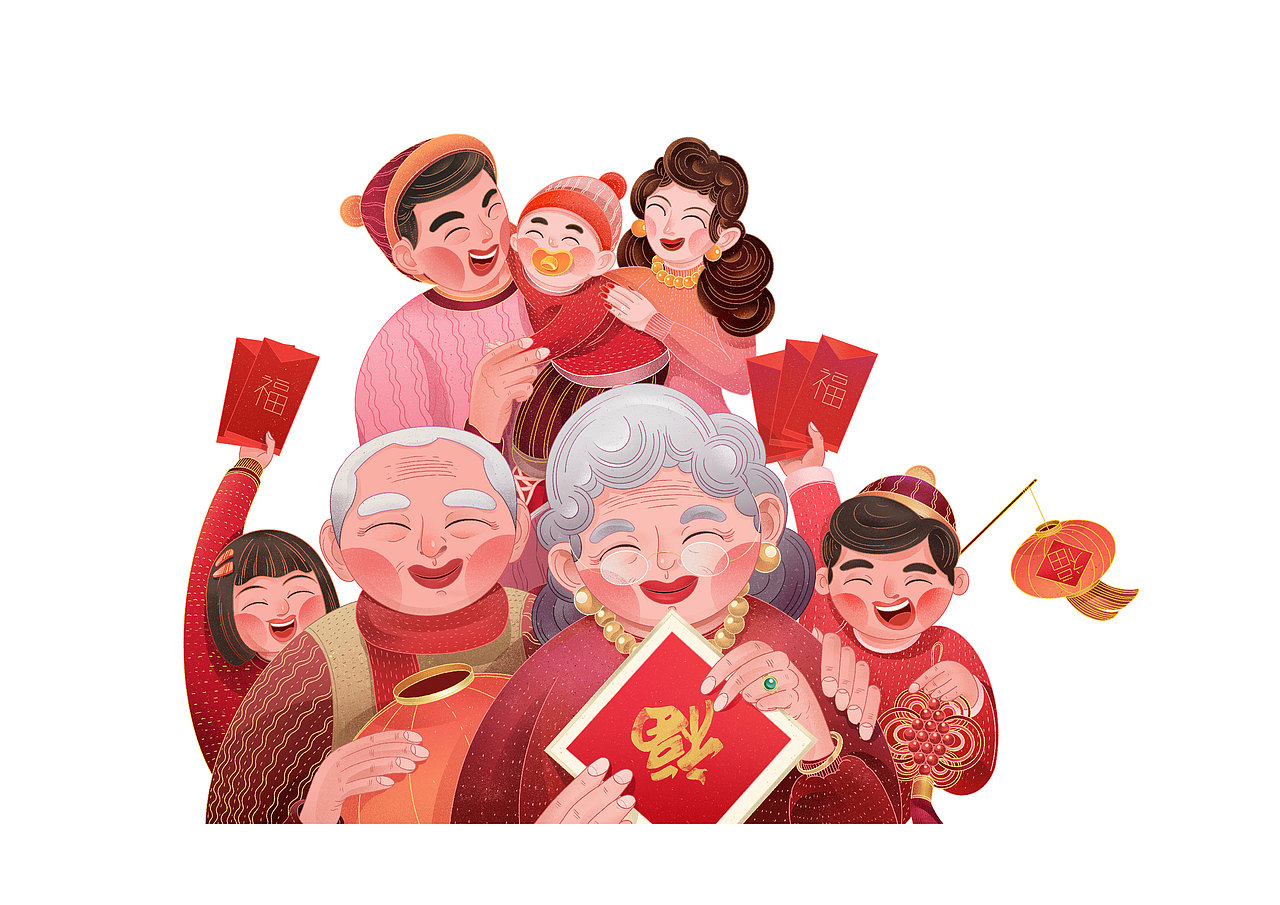 中国年（图ZMTk0NTA4MTc2） - 商业插画 - 站酷设计师大王子殿下原创素材 - 站酷ZCOOL