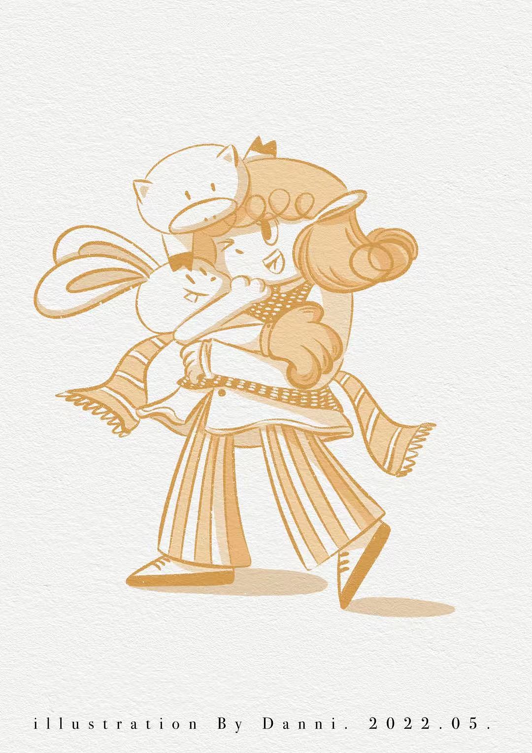 心機(jī)兔和直白豬（圖ZMzAzMzc1MTI0） - 兒童插畫(huà) - 站酷設(shè)計(jì)師蛋泥_Danni原創(chuàng)素材 - 站酷ZCOOL