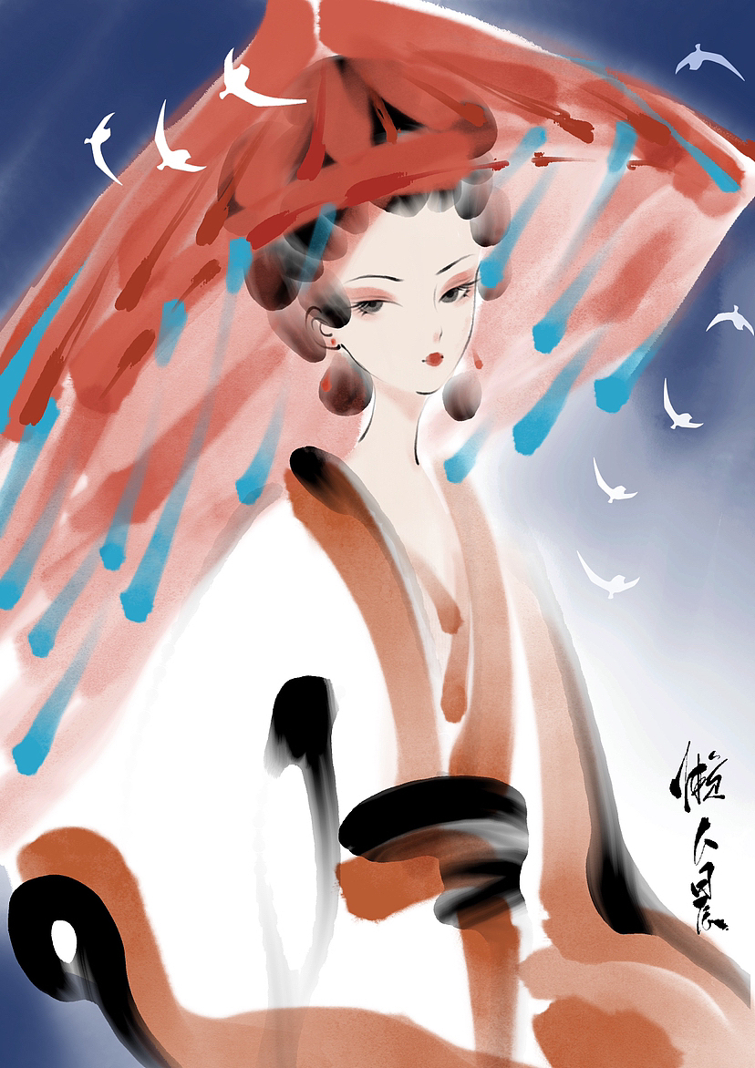 六月的古风小美人