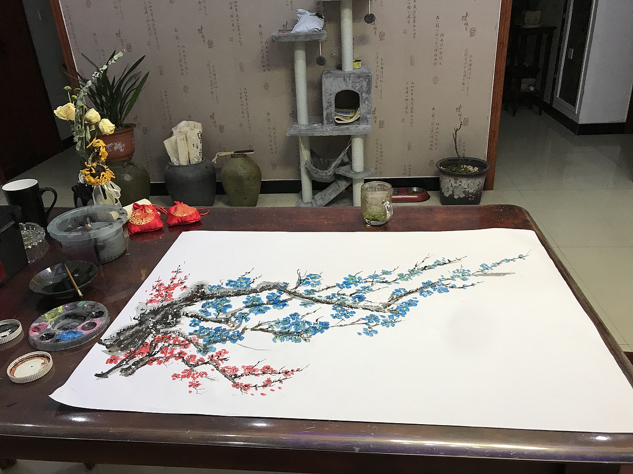 手机摄影—中国画教学—梅花