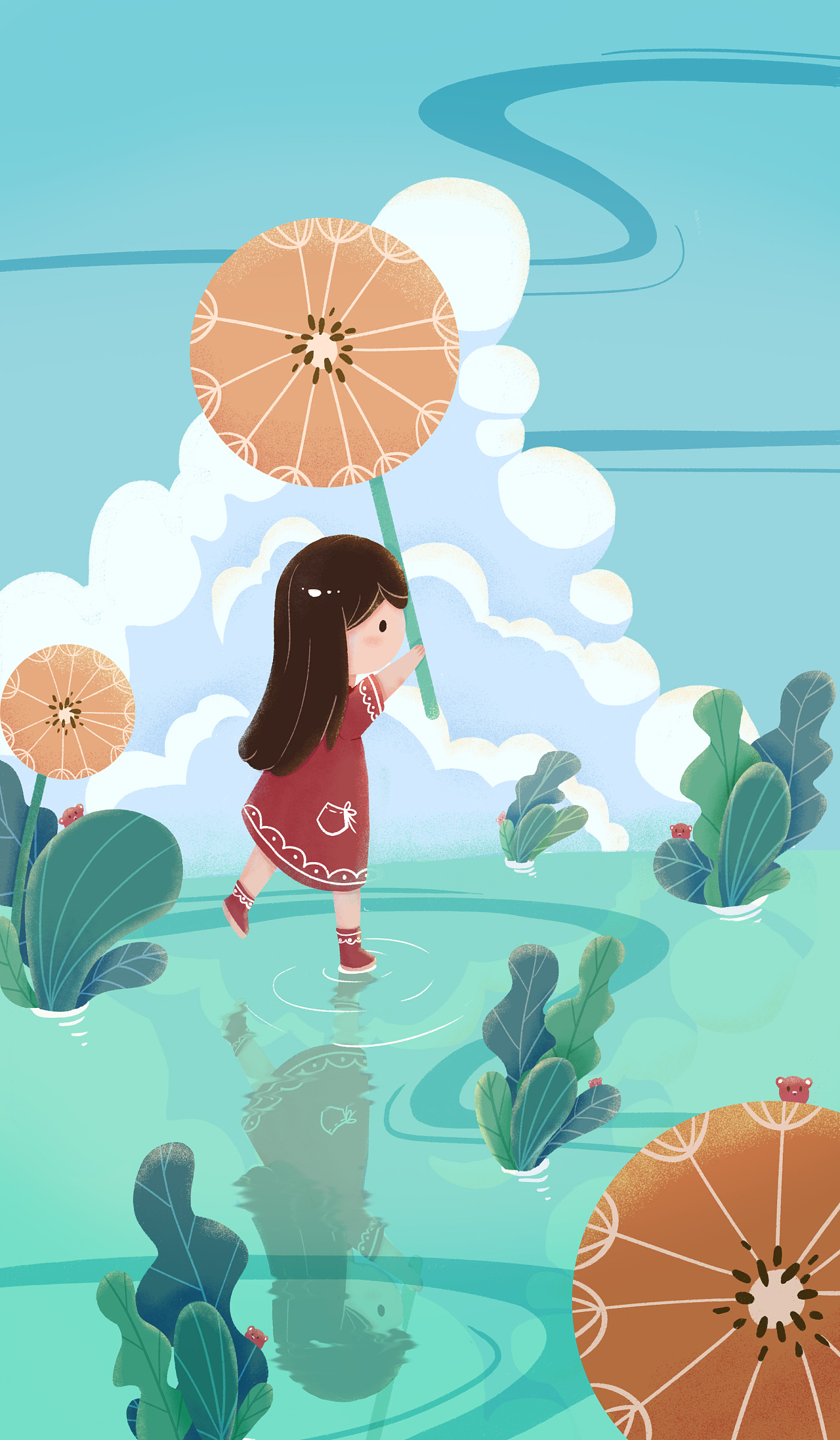 水面上的小女孩 - 原创作品 - 站酷(zcool)