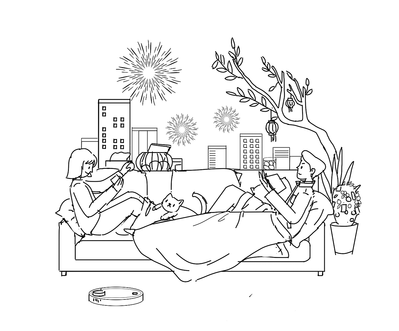 假期-两个人的春节（图ZMjQzMTk0MTIw） - 创作习作 - 站酷设计师yyc_原创素材 - 站酷ZCOOL