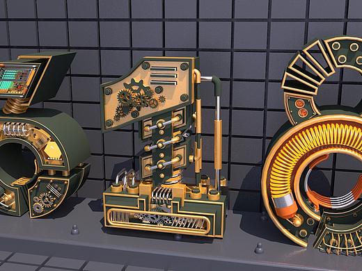 c4d机械字（个人主页-ZNDU3OTM3ODA=） - 其他三维 - 站酷设计师木XX原创素材 - 站酷ZCOOL