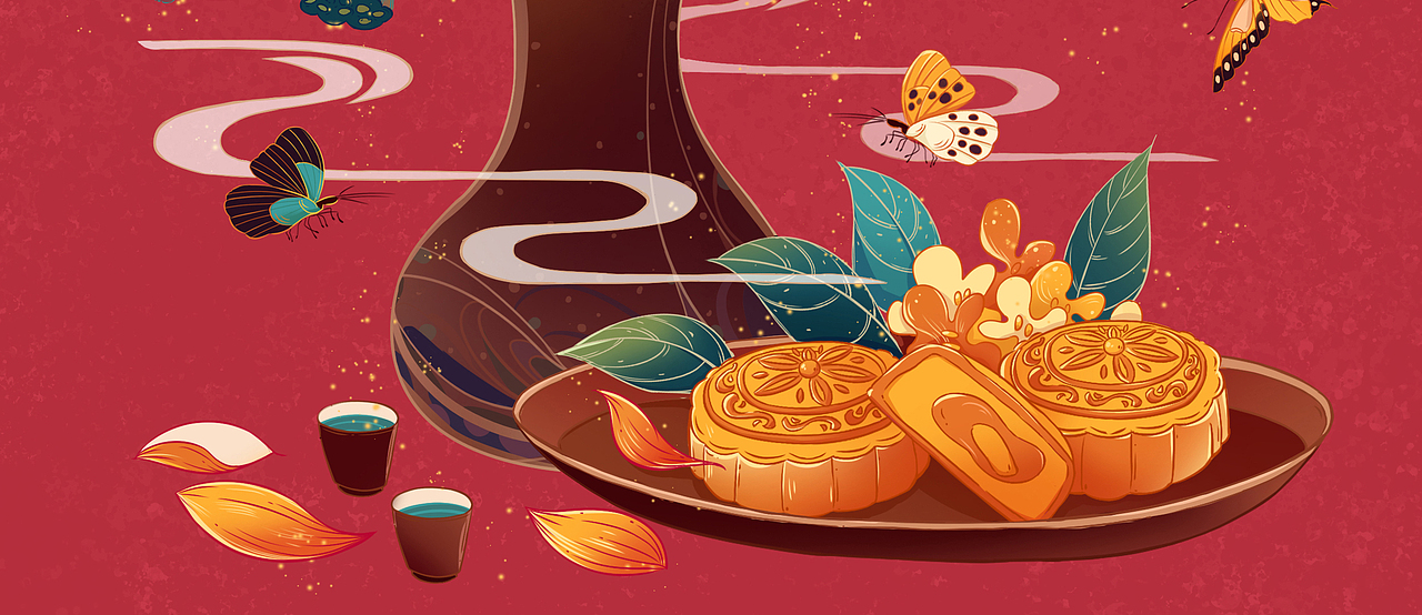 中秋节国风插图