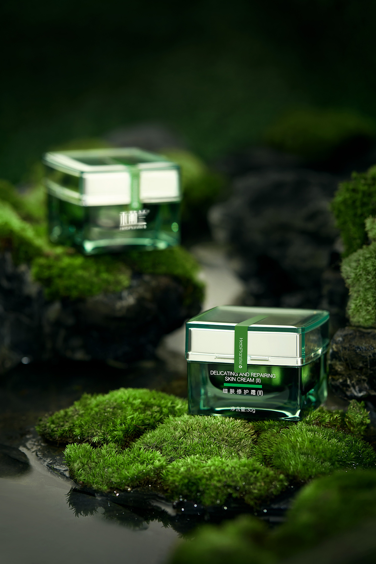 护肤品拍摄-绿植场景