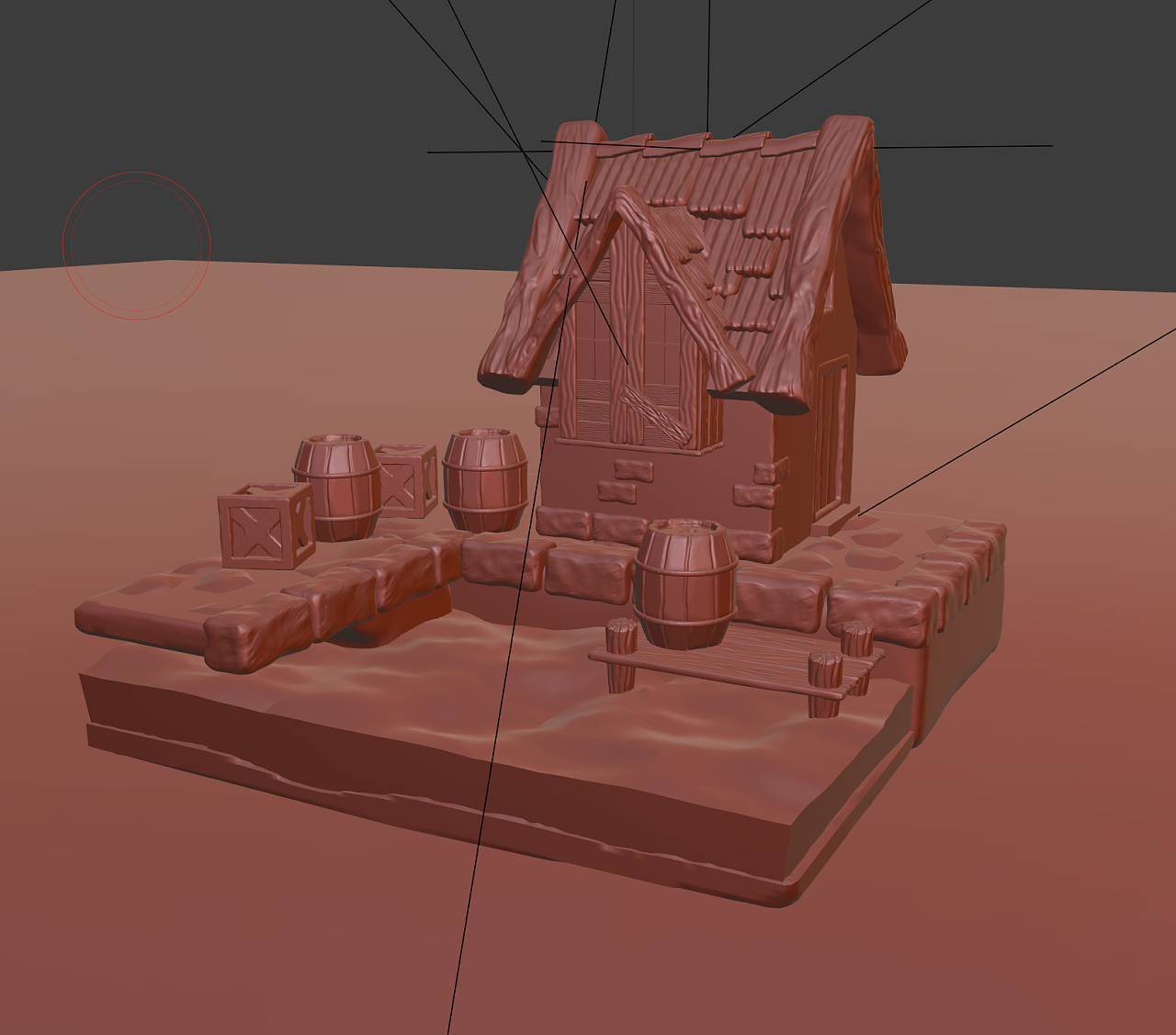 blender练习,卡通小木屋,建模&渲染