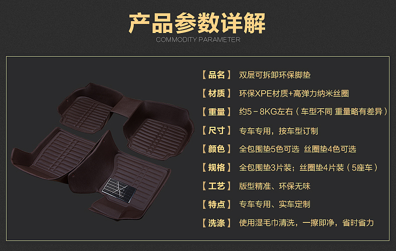 汽车脚垫详情页
