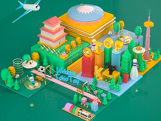 C4D风格海报设计oc渲染