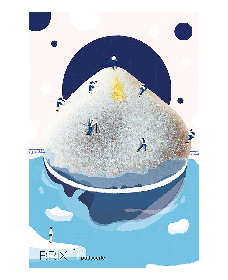 十二糖 | BRIX 12 PATISSERIE「慕斯系列 · 法式甜點」（圖ZOTUyOTY4ODA=） - 商業(yè)插畫 - 站酷設計師nearninini原創(chuàng)素材 - 站酷ZCOOL