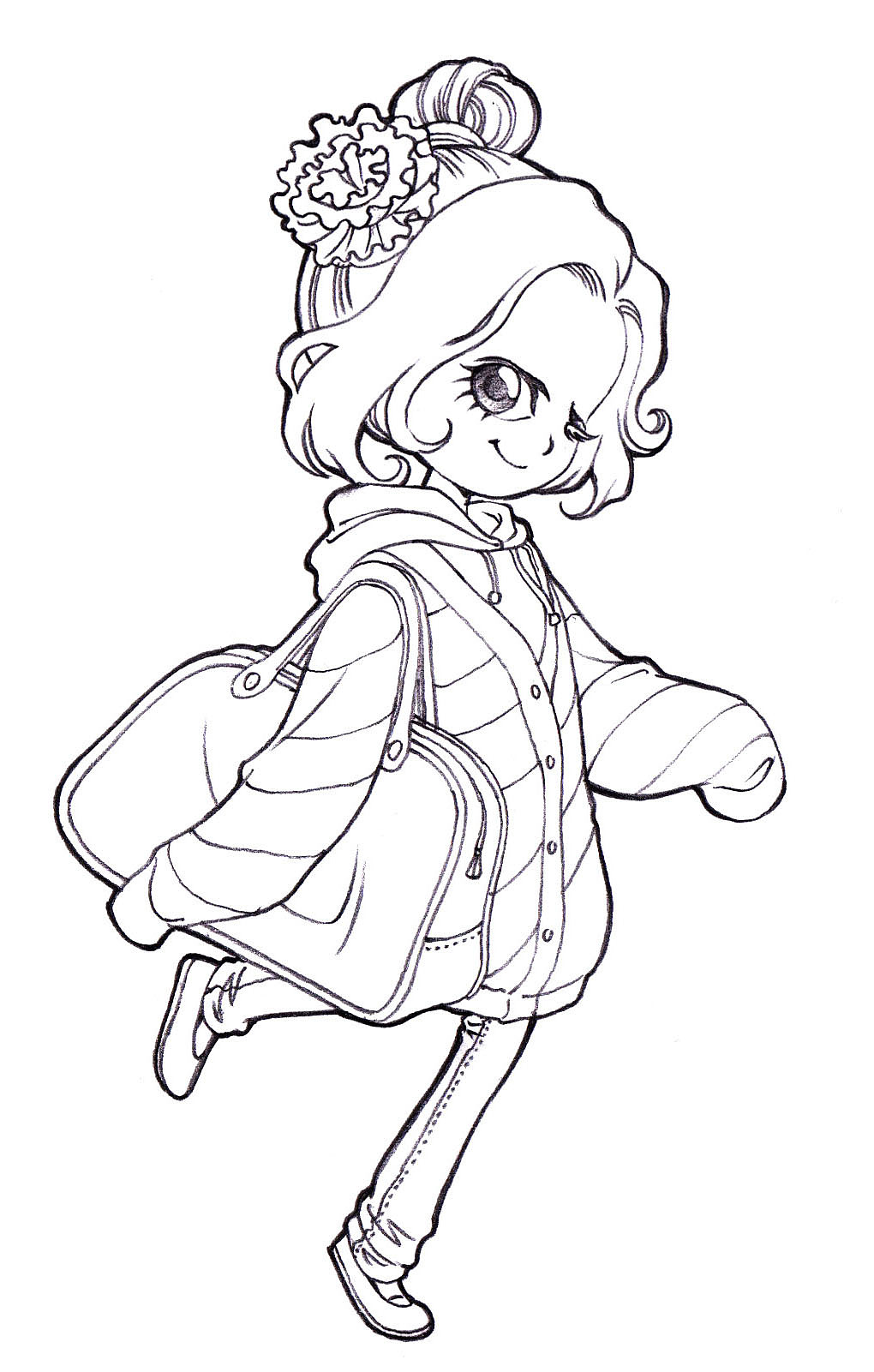 一组可爱风女孩设计图