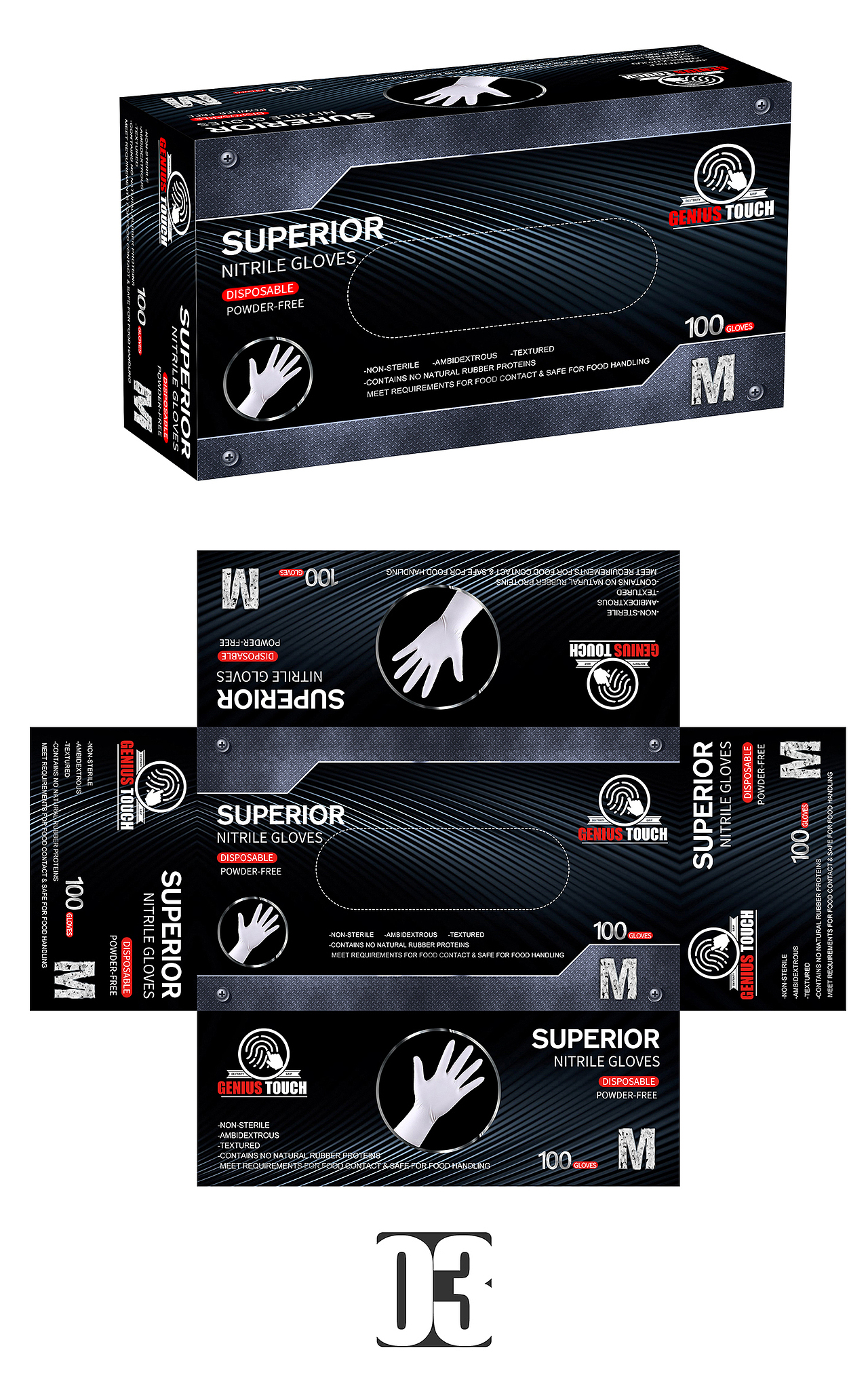 外贸一次性手套包装设计