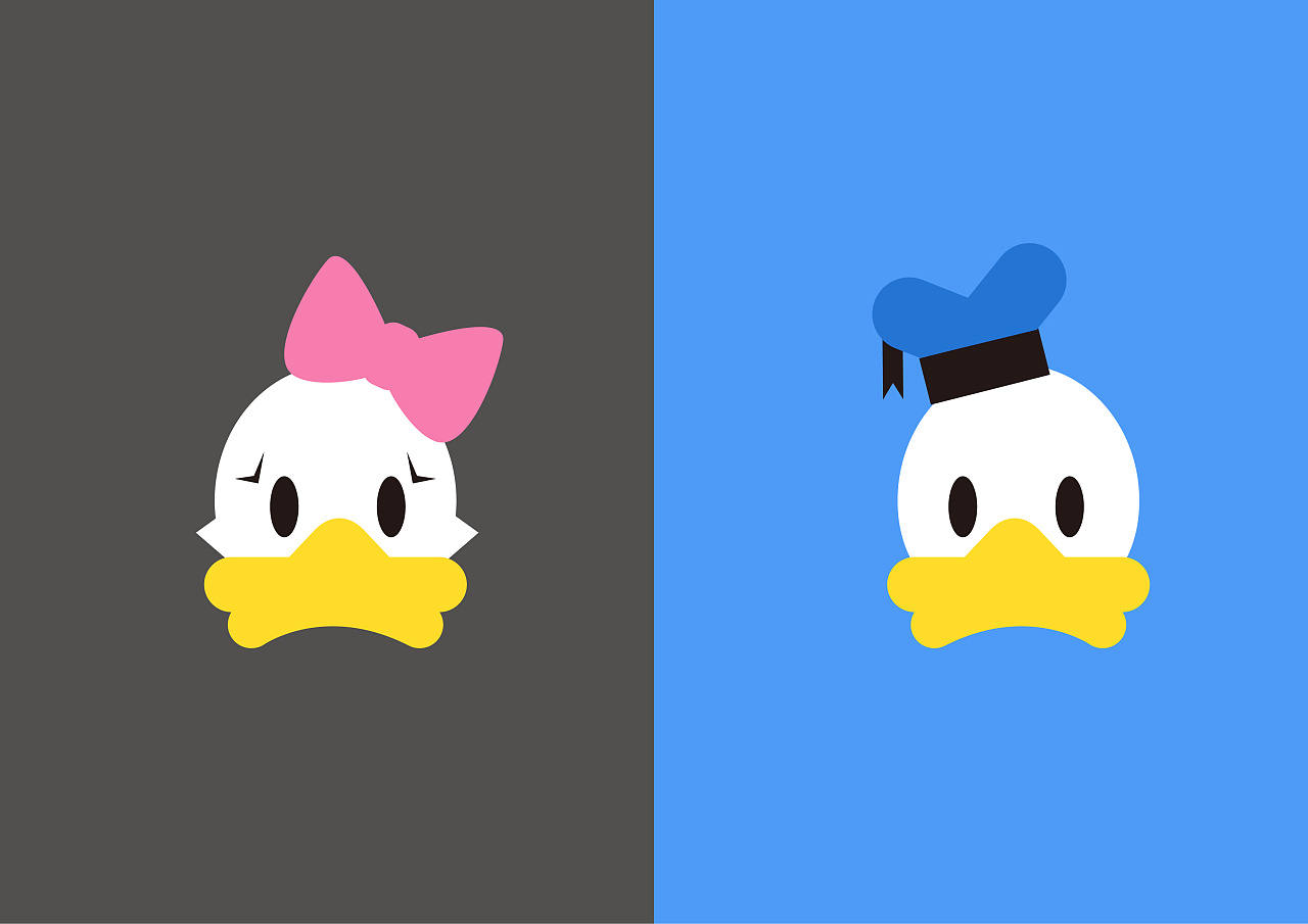 儿童卡通形象设计 ai矢量扁平风插画