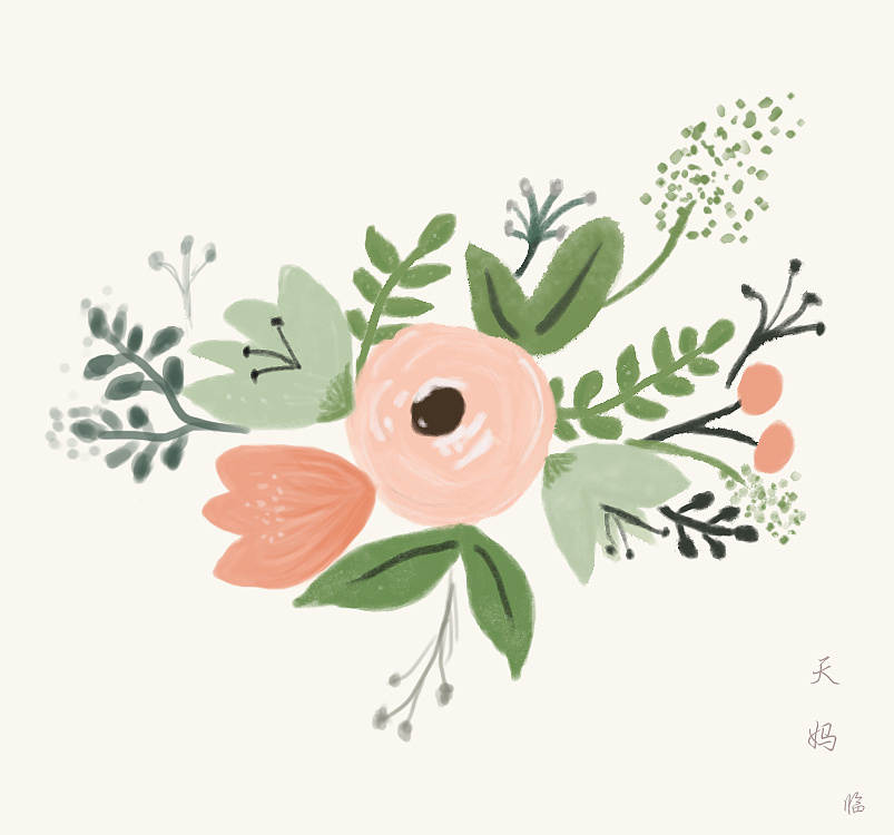 花花草草|插画|创作习作|天妈 - 原创作品 - 站酷 (zcool)