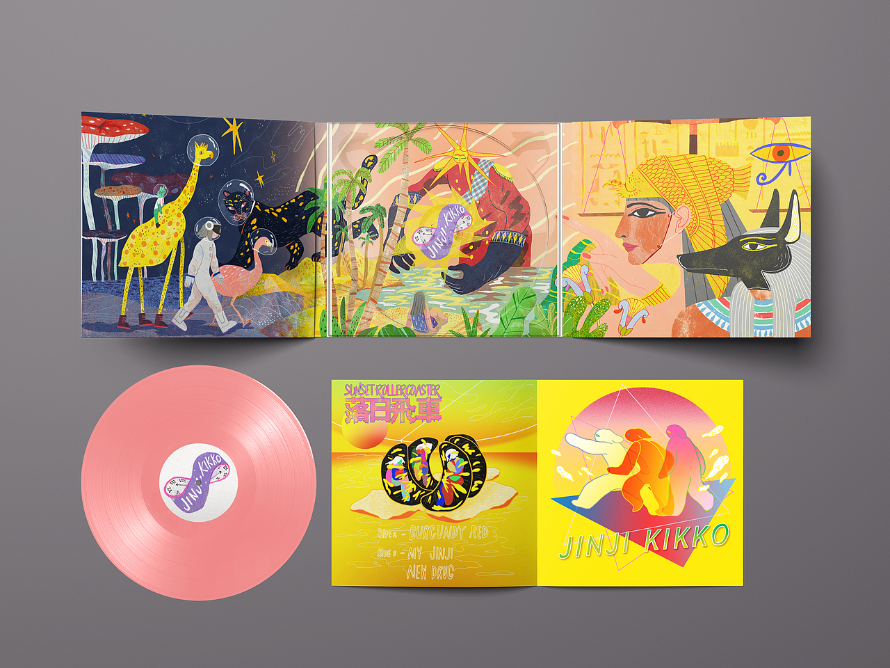 JINJI KIKKO | 落日飞车 | 音乐专辑设计练习（图ZMjU4NzI2NzU2） - 创作习作 - 站酷设计师捏口酱原创素材 - 站酷ZCOOL