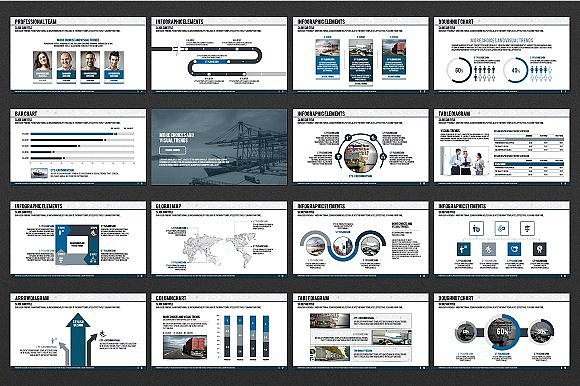 海运港口货运快递行业通用PPT模板