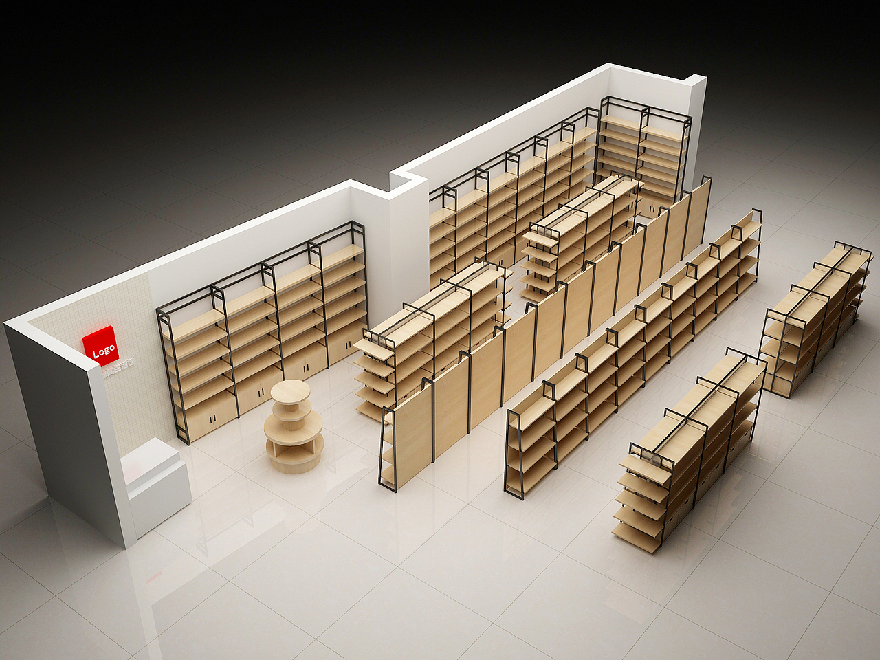 饰品店装修设计,精品店货架,名创货架,新款货架