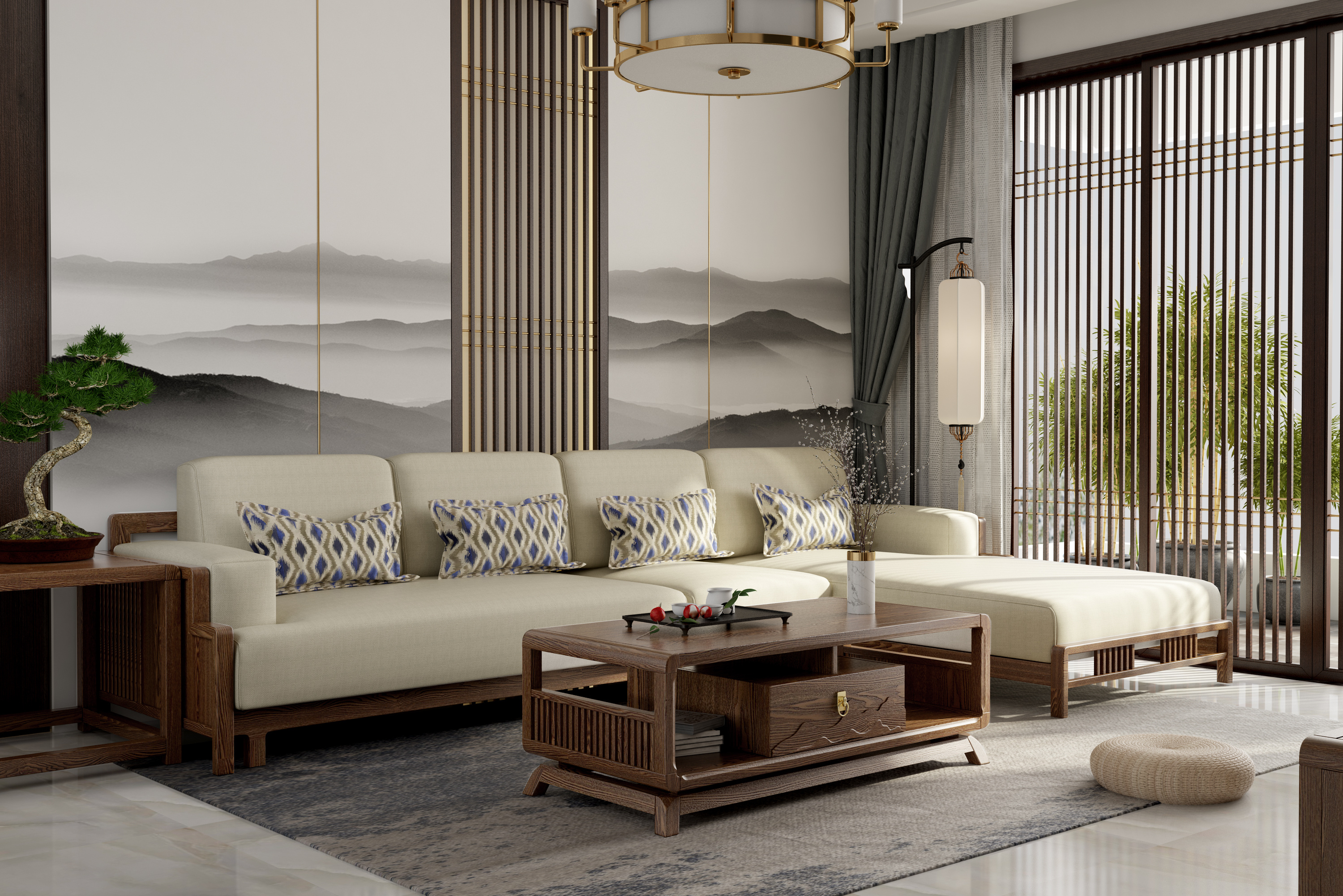 新中式家具电商用图渲染