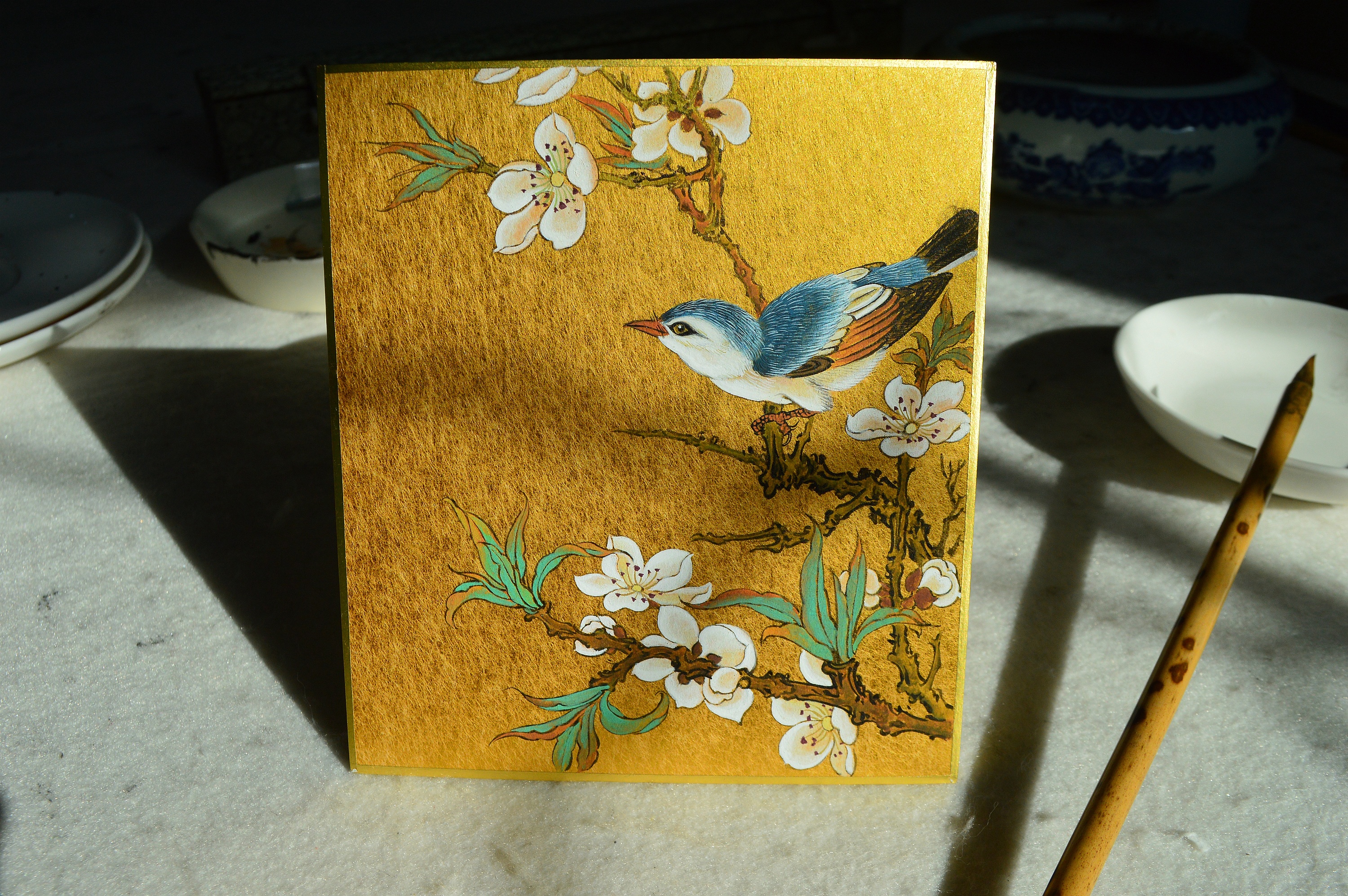 金箔卡纸工笔小品|纯艺术|绘画|画夫_原创作品-站酷zcool