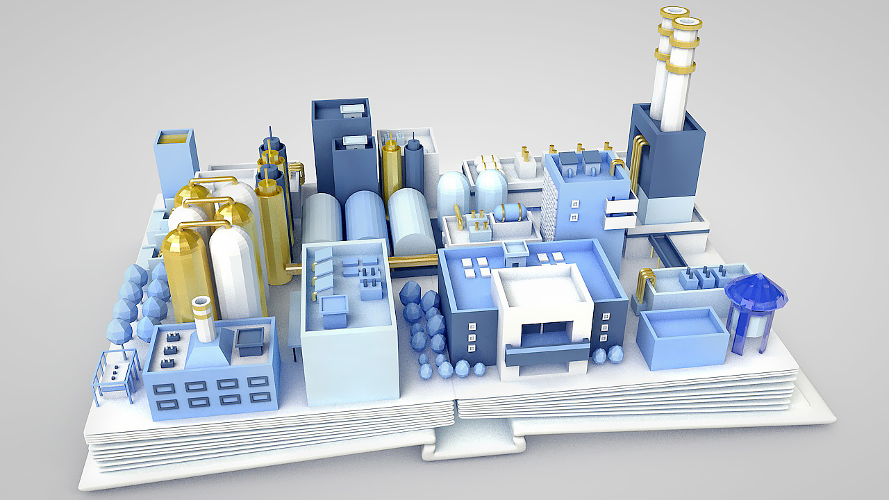 工厂系列1|三维|建筑/空间|点滴雨泽 - 原创作品 - 站酷 (zcool)